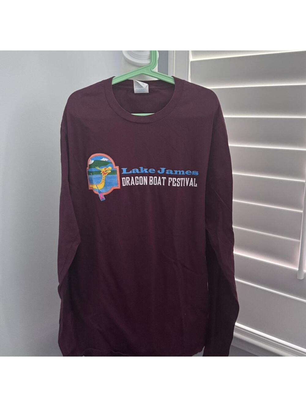 Lake James Dragonboat Festival Unisex Burgundy Tshirt
